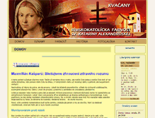 Tablet Screenshot of kvacany.fara.sk