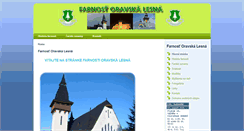 Desktop Screenshot of oravskalesna.fara.sk