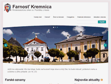 Tablet Screenshot of kremnica.fara.sk